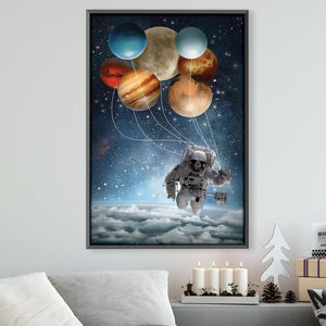 Orbital Balloons Canvas Art Clock Canvas