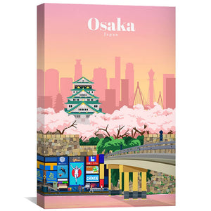 Osaka Canvas - Studio 324 Art 30 x 45cm / Unframed Canvas Print Clock Canvas