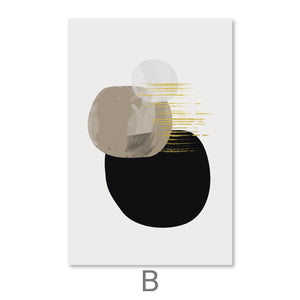 Oval Minimalism Canvas Art Clock Canvas