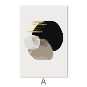 Oval Minimalism Canvas Art Clock Canvas