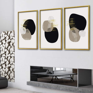 Oval Minimalism Canvas Art Clock Canvas