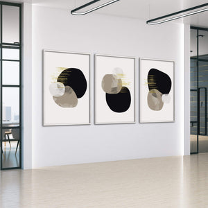 Oval Minimalism Canvas Art Clock Canvas