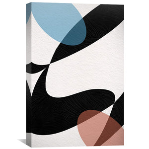 Overlapping Abstract Oval Canvas Art Clock Canvas