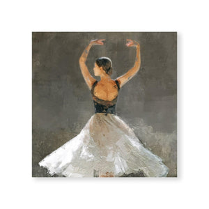 Painted Ballerina Canvas Art Clock Canvas