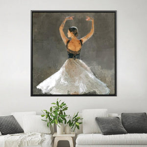 Painted Ballerina Canvas Art Clock Canvas