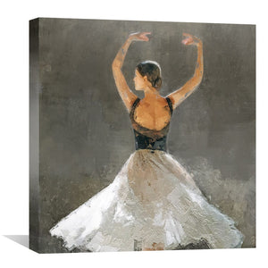 Painted Ballerina Canvas Art Clock Canvas