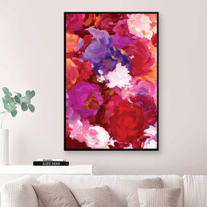 Painted Bouquet Canvas Art Clock Canvas