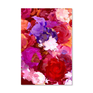 Painted Bouquet Canvas Art Clock Canvas