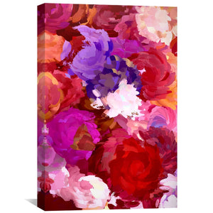 Painted Bouquet Canvas Art 40 x 60cm / Unframed Canvas Print Clock Canvas