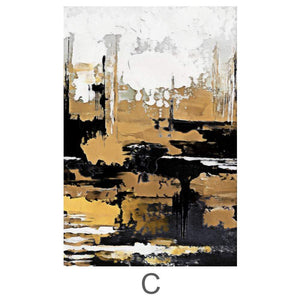 Painted Bronze Canvas Art C / 40 x 50cm / Standard Gallery Wrap Clock Canvas