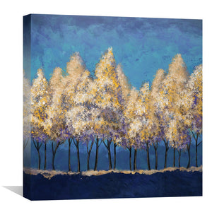 Painted Forest Canvas Art 30 x 30cm / Unframed Canvas Print Clock Canvas