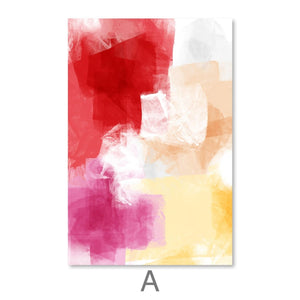 Painted Shades of Color Canvas Art A / 30 x 45cm / Unframed Canvas Print Clock Canvas