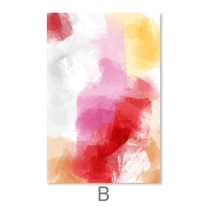 Painted Shades of Color Canvas Art B / 30 x 45cm / Unframed Canvas Print Clock Canvas