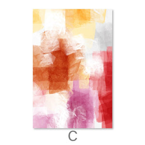 Painted Shades of Color Canvas Art C / 30 x 45cm / Unframed Canvas Print Clock Canvas