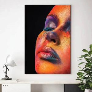 Painted Woman Canvas Art Clock Canvas