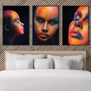 Painted Woman Canvas Art Clock Canvas