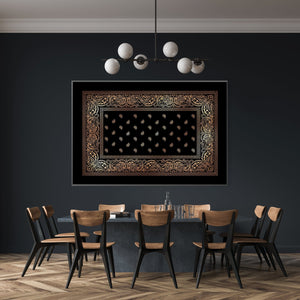 Paisley Bandana - Gold Clock Canvas