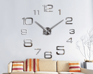 Palisade Clock Silver Clock Canvas