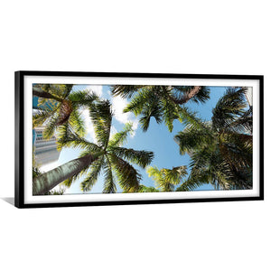 Palm Skies Print Art 50 x 25cm / Unframed Print Clock Canvas