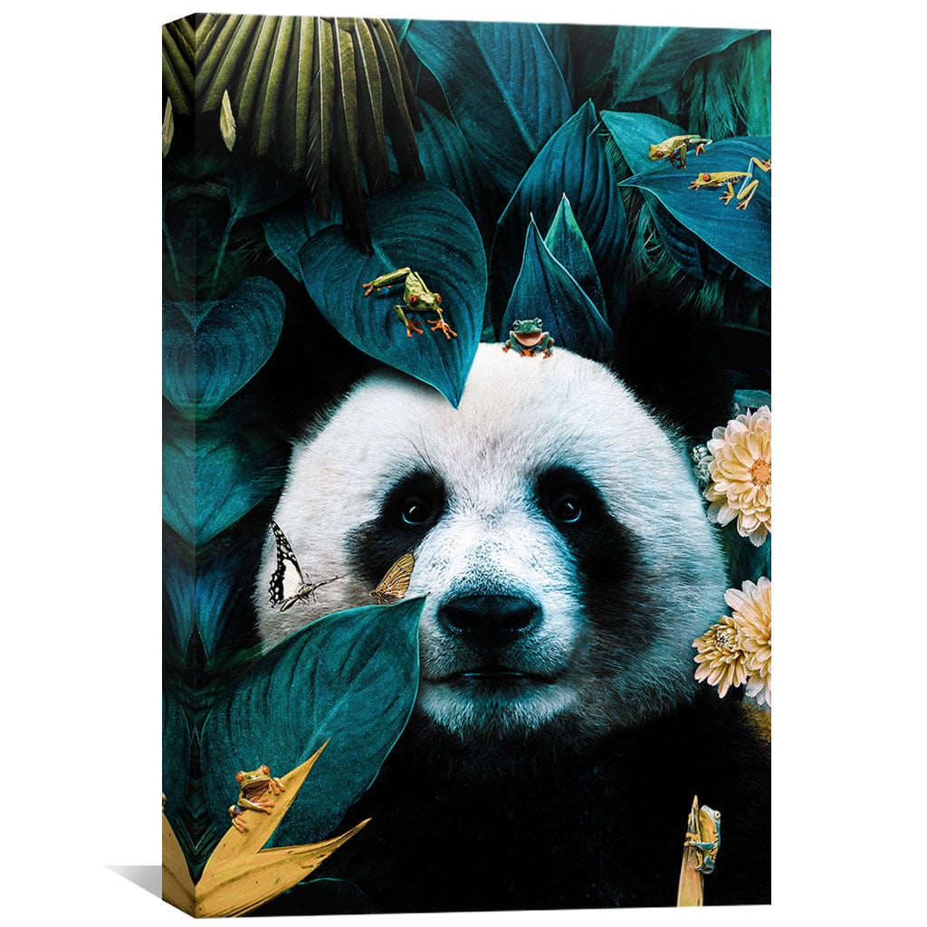 Panda 1 Canvas Art Clock Canvas