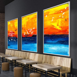 Paradise Sunrise Canvas Art Clock Canvas