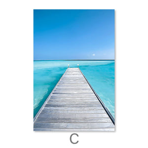 Paradise Waters Canvas Art C / 30 x 45cm / Unframed Canvas Print Clock Canvas