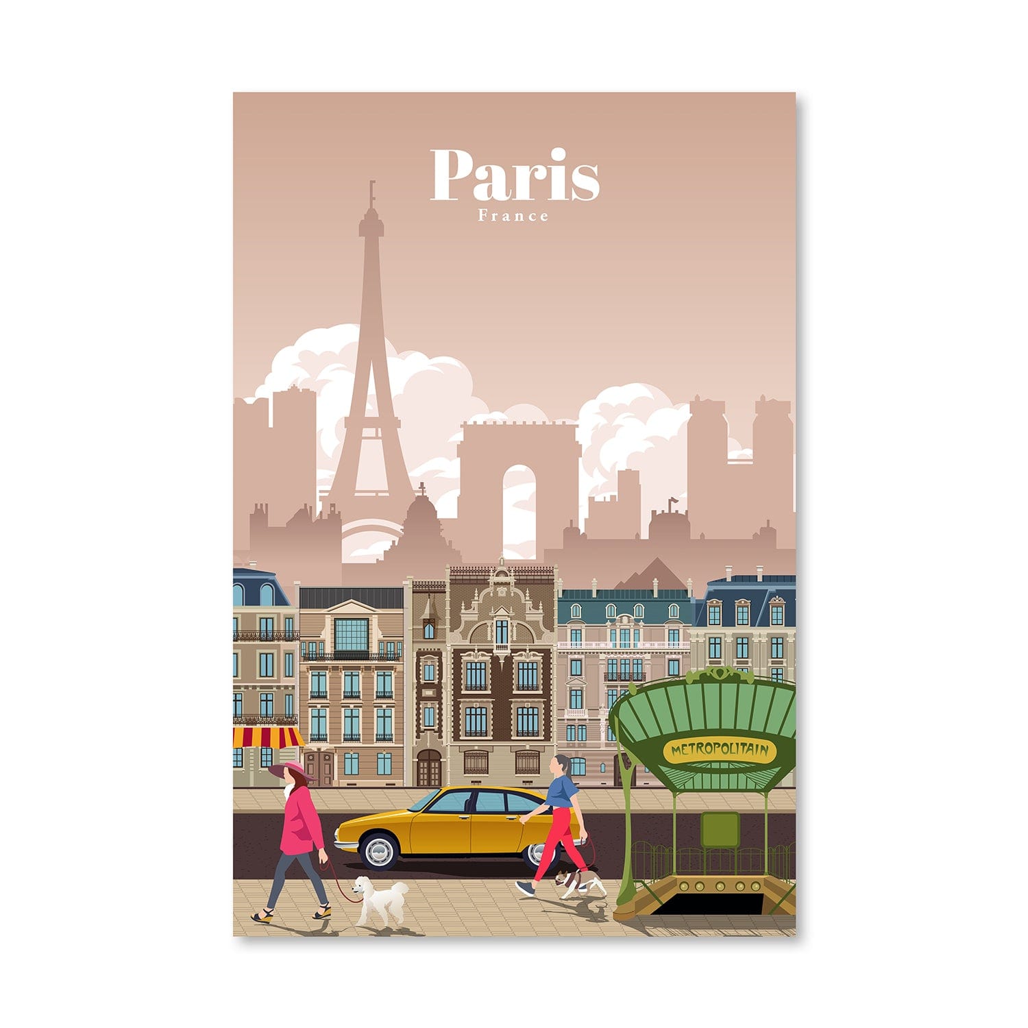 Paris Canvas - Studio 324 Art Clock Canvas