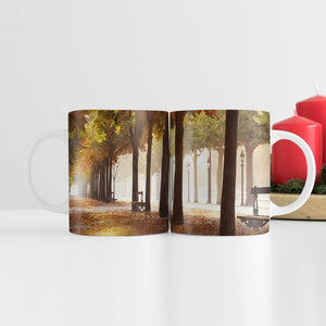 Park Strolls Mug Mug White Clock Canvas