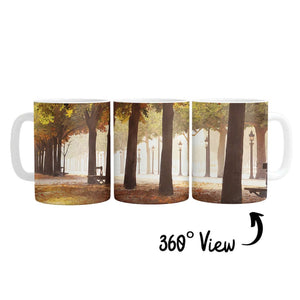 Park Strolls Mug Mug White Clock Canvas