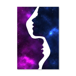 Partners In Space Canvas Art Clock Canvas