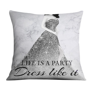 Party Dress Cushion Cushion Cushion Square Clock Canvas