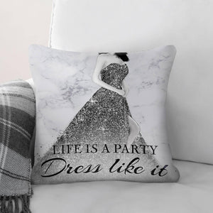 Party Dress Cushion Cushion Cushion Square Clock Canvas