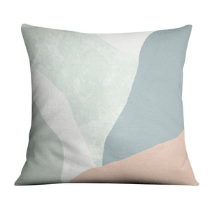 Pastel Curves B Cushion Cushion 45 x 45cm Clock Canvas
