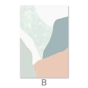 Pastel Curves Canvas Art B / 30 x 45cm / Unframed Canvas Print Clock Canvas