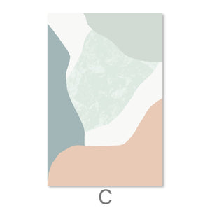 Pastel Curves Canvas Art C / 30 x 45cm / Unframed Canvas Print Clock Canvas