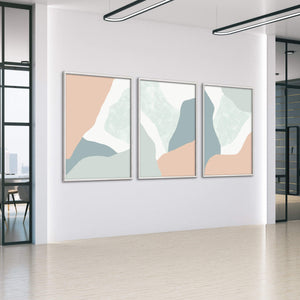 Pastel Curves Canvas Art Clock Canvas