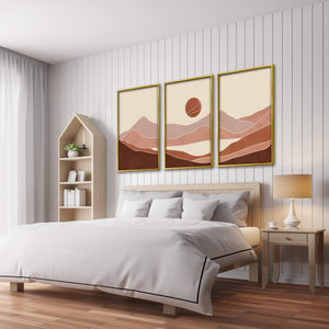 Pastel Horizon Canvas Art Clock Canvas