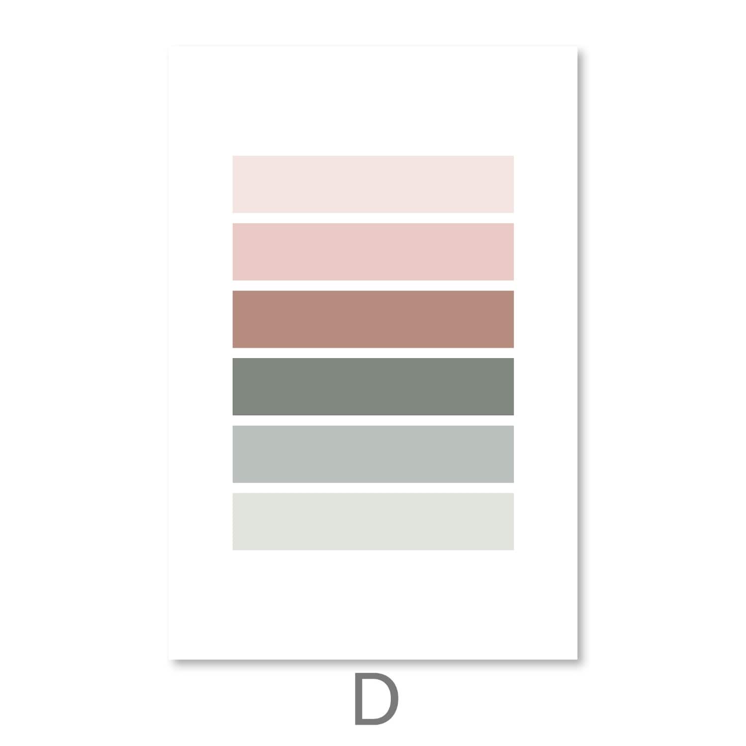 Pastel Tones Canvas Art D / 30 x 45cm / Unframed Canvas Print Clock Canvas