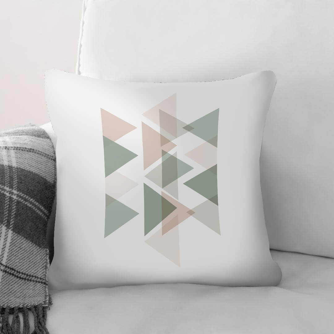 Pastel Triangles A Cushion Cushion 45 x 45cm Clock Canvas