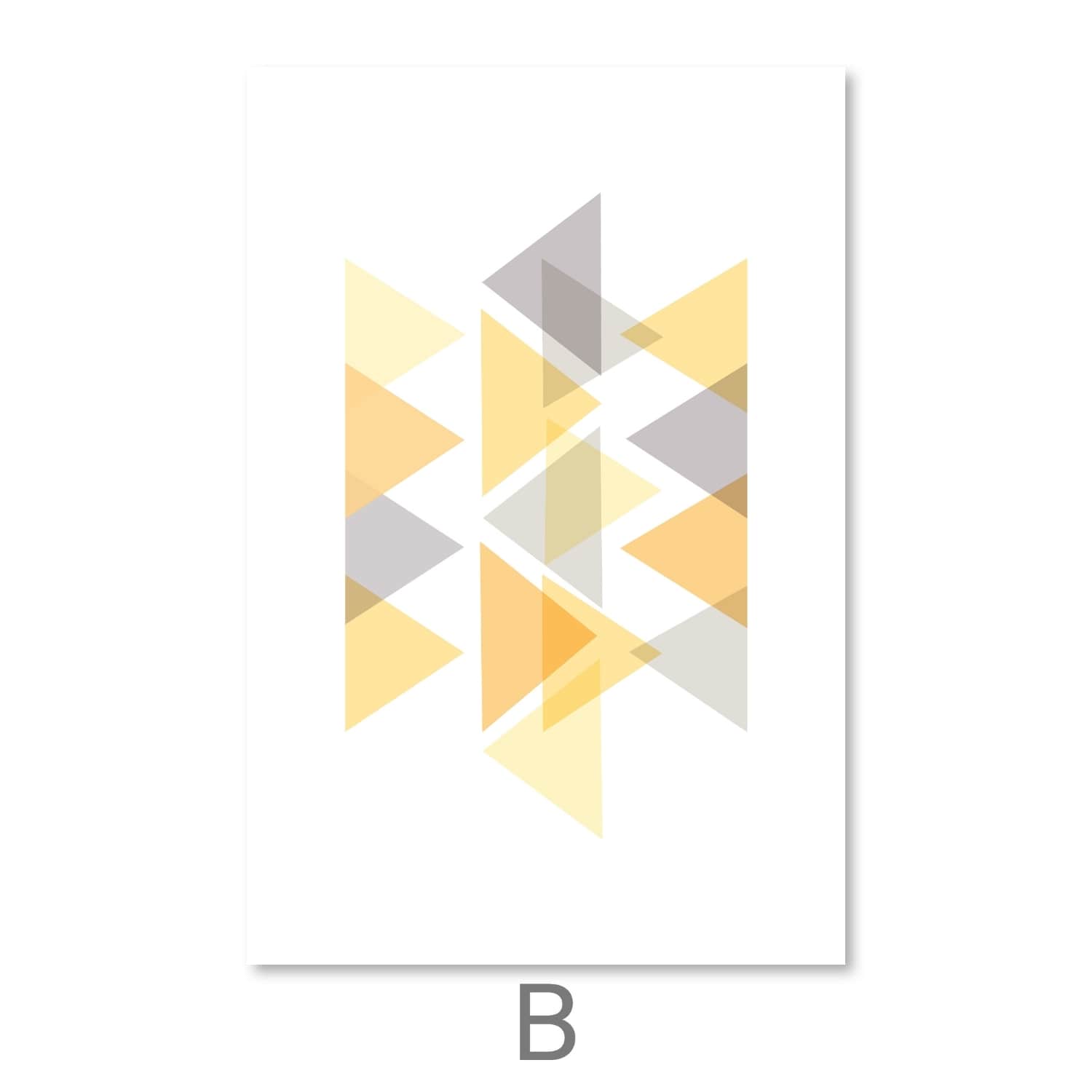 Pastel Triangles Canvas Art B / 30 x 45cm / Unframed Canvas Print Clock Canvas