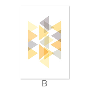 Pastel Triangles Canvas Art B / 30 x 45cm / Unframed Canvas Print Clock Canvas