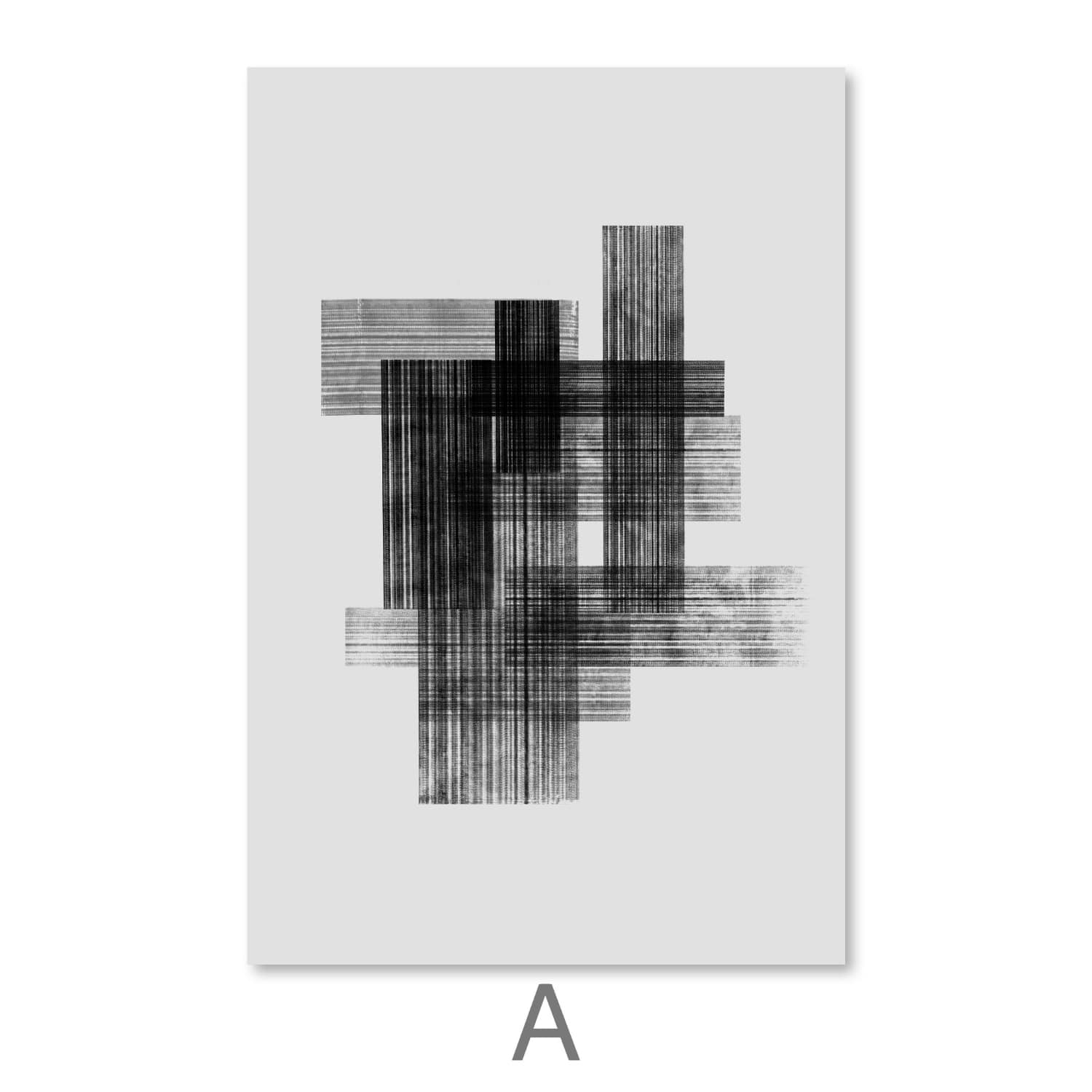 Patterned Lines Canvas Art A / 30 x 45cm / Unframed Canvas Print Clock Canvas