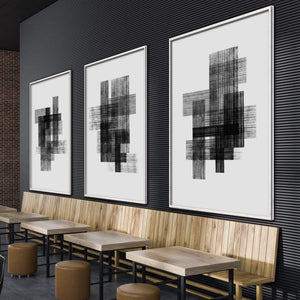 Patterned Lines Canvas Art Clock Canvas