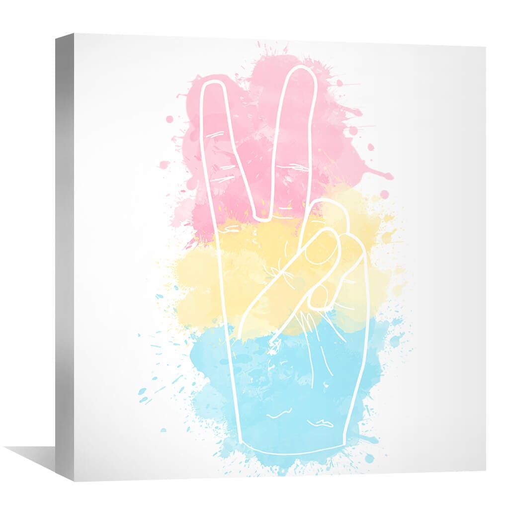 Peace and Pride Canvas Art 30 x 30cm / Unframed Canvas Print Clock Canvas