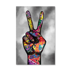 Peace and Unity Canvas Art Clock Canvas