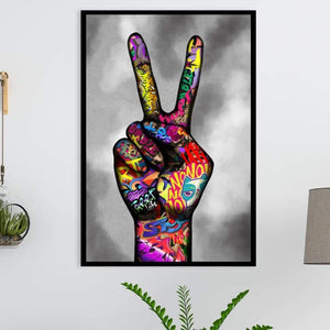 Peace and Unity Canvas Art Clock Canvas
