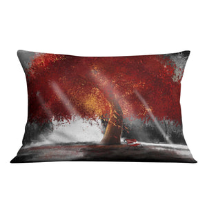 Peaceful Redwood Cushion Cushion Cushion Landscape Clock Canvas