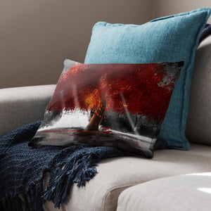 Peaceful Redwood Cushion Cushion Cushion Landscape Clock Canvas