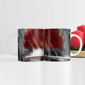 Peaceful Redwood Mug Mug White Clock Canvas