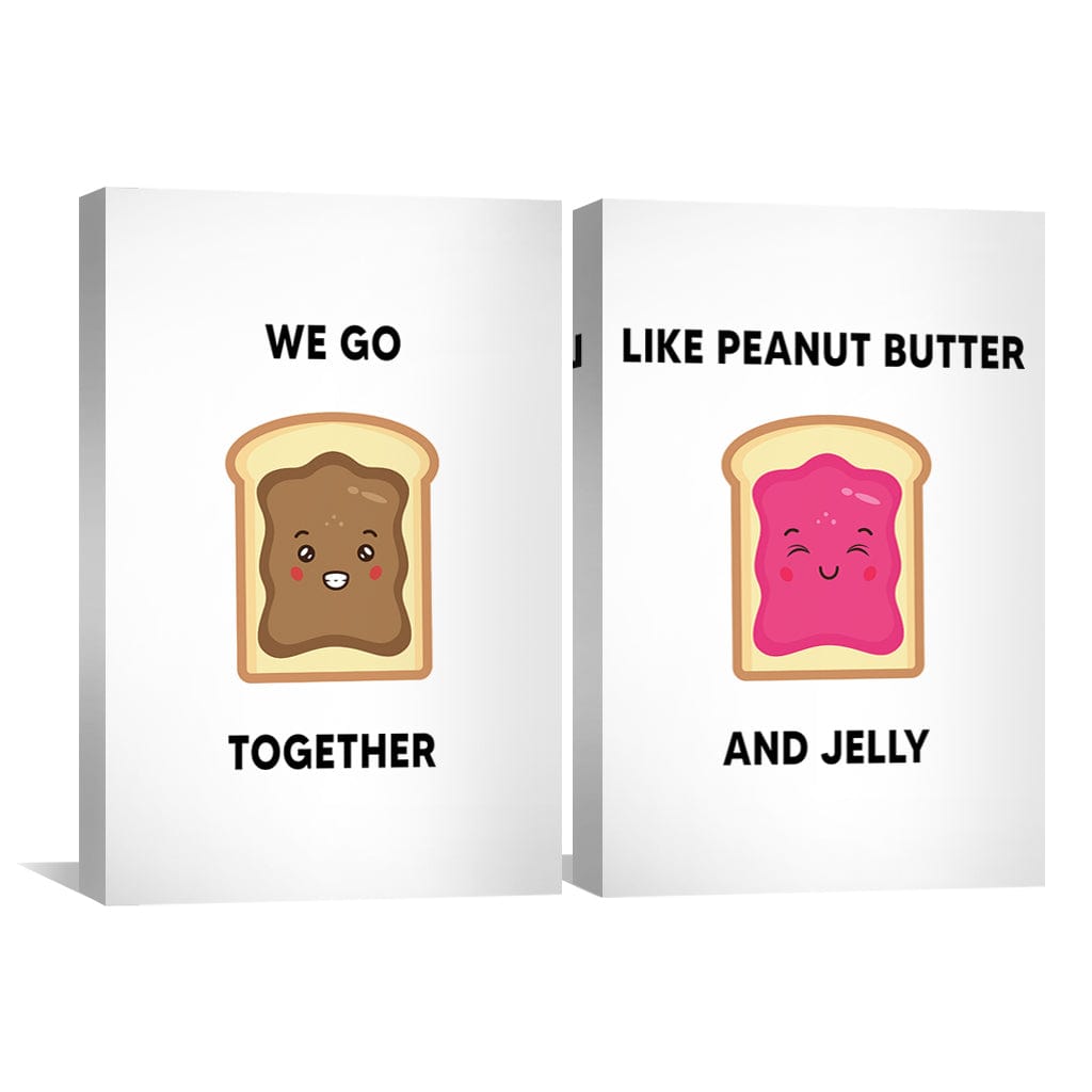 Peanut Butter and Jelly Canvas Art Clock Canvas